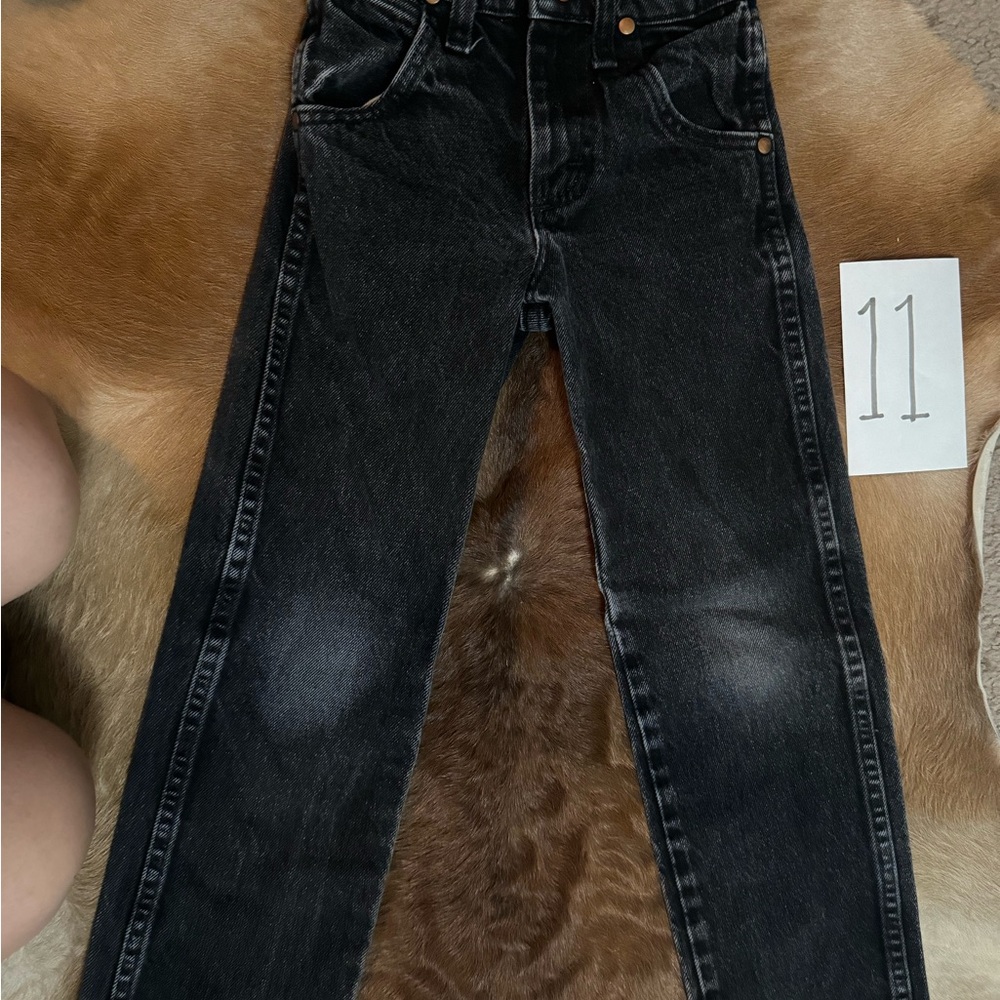 Boys Wrangler Slim Black Denim Jeans | Size 6 Slim